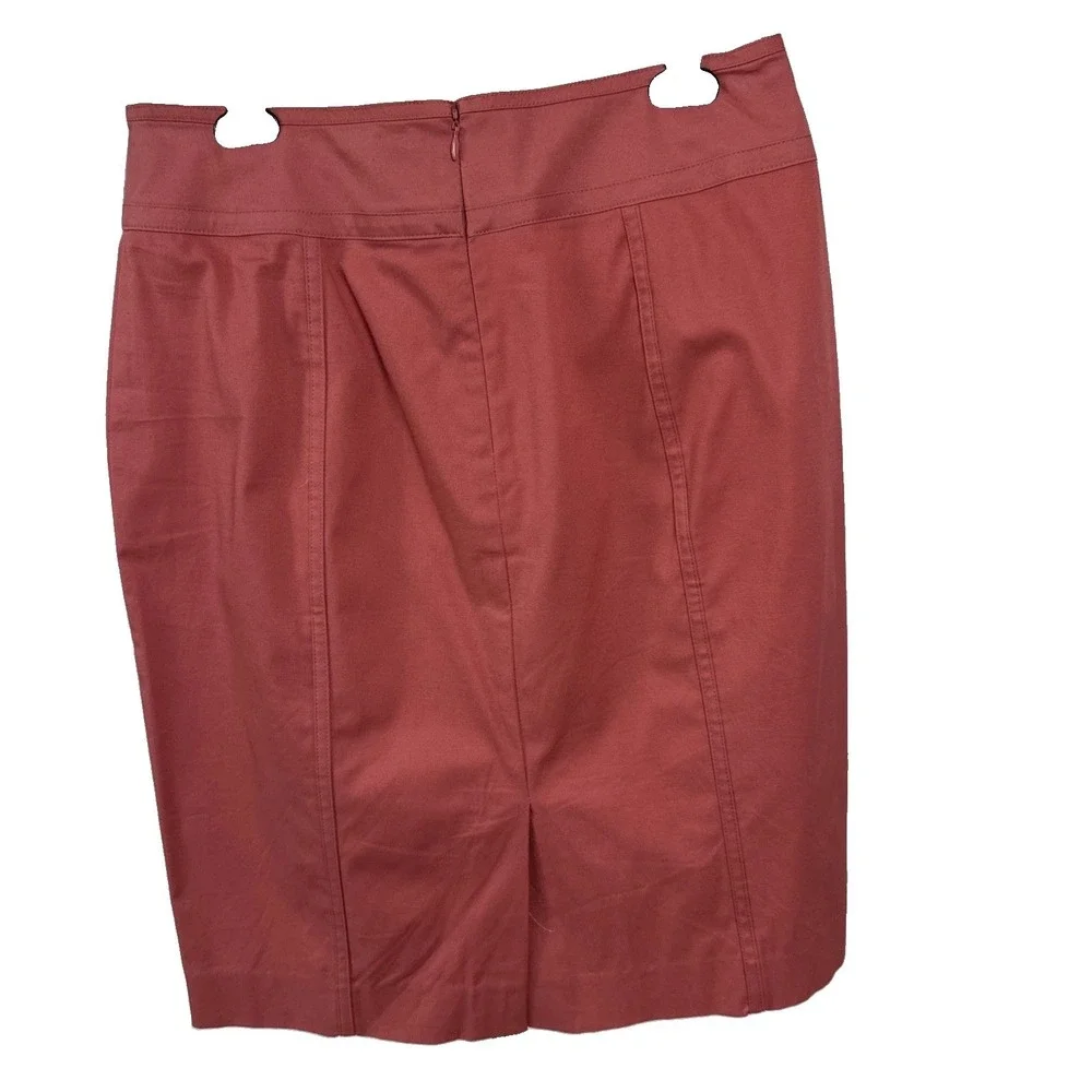Ann Taylor Women's Pencil Skirt Sz 6 Pink A Line Stretch Cotton